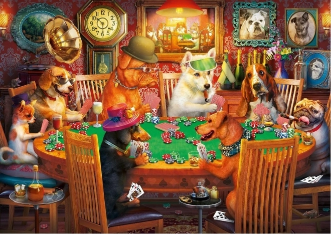 Puzzle Chiens joueurs de cartes 500 pièces