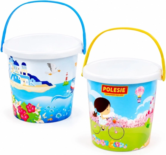 Grand seau pour enfants Polesie avec image et couvercle - 1 pièce