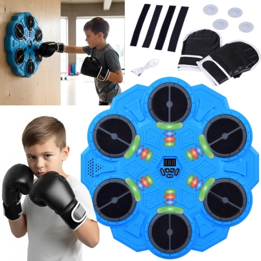 Cible d’entraînement de boxe interactive avec LED et musique pour enfants