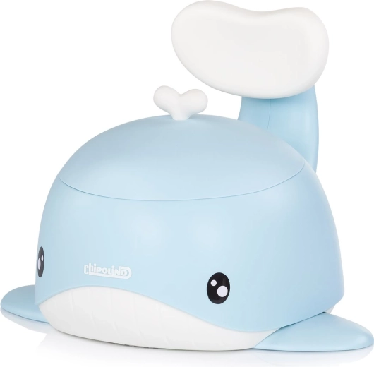 Pot pour enfant Chipolino avec dossier, baleine bleue