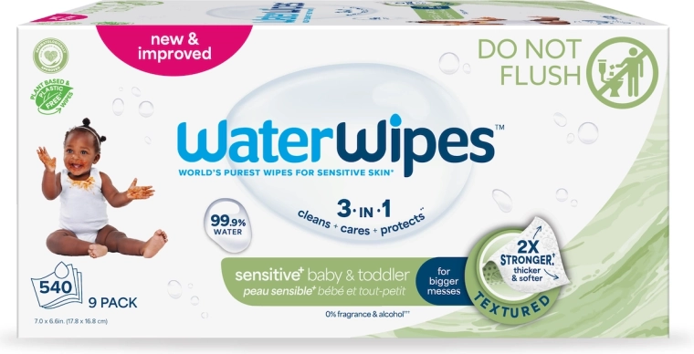 WaterWipes lingettes humides Baby & Toddler 3-en-1 9×60 pcs (540 pcs)