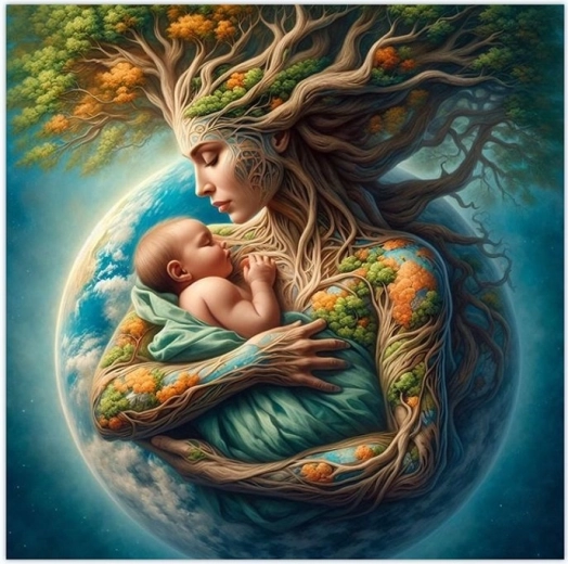 Peinture diamant – mère avec enfant 30 × 40 cm