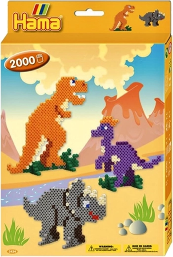 Perles à repasser coffret cadeau Dino