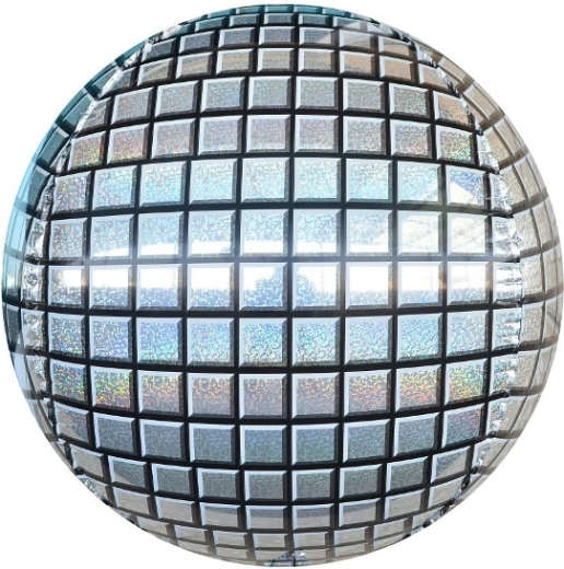 Ballon en feuille forme boule disco 40 cm