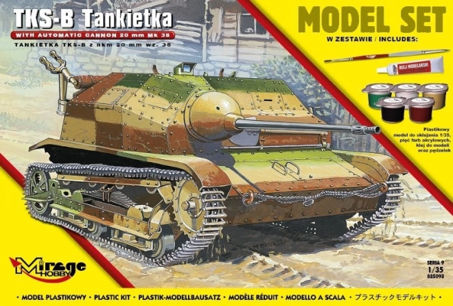 TKS-B tankette polonaise avec canon NKM 20 mm wz. 38 kit 1:35