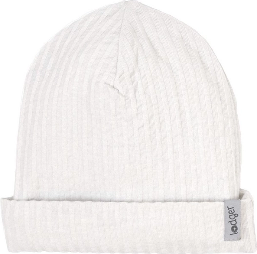 Lodger Beanie Seersucker Cloud Dancer bonnet en coton 0–6 mois