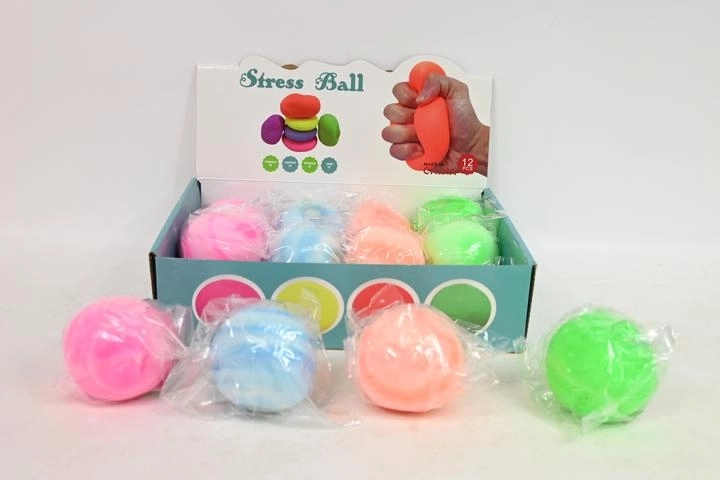 Balle anti-stress à presser Gniotek – mix de 4 couleurs (12 pcs en présentoir)