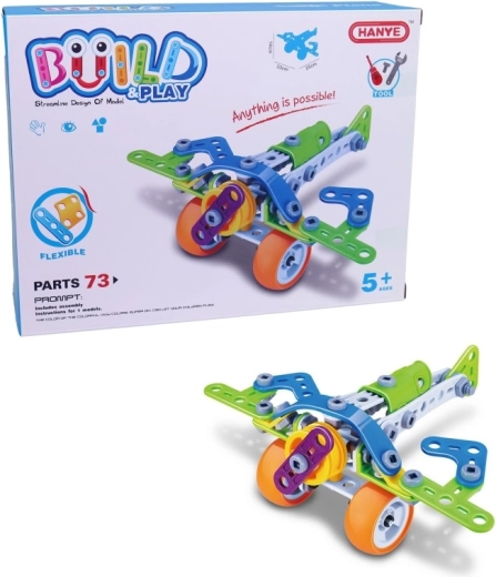 Kit de construction Malý Mechanik Junior avion, 73 pièces