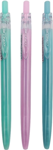 Stylo bille Concorde Crystal, assortiment de couleurs pastel
