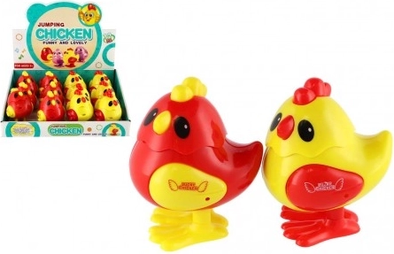 Poussin sauteur à remontoir en plastique 7 × 9 cm, 2 couleurs