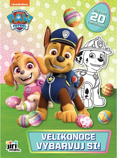 Colorie ! Pat’ Patrouille – coloriages de Pâques avec autocollants