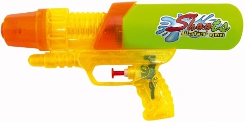Pistolet à eau en plastique 24 cm, 2 couleurs