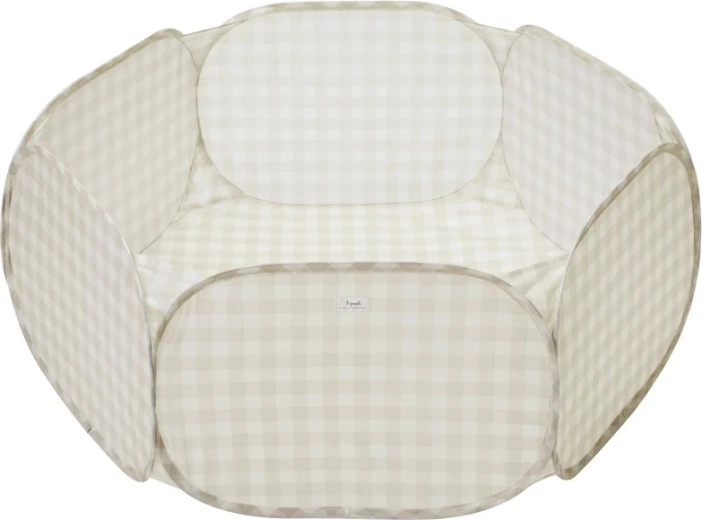 3 Sprouts piscine à balles sèche recycled gingham beige
