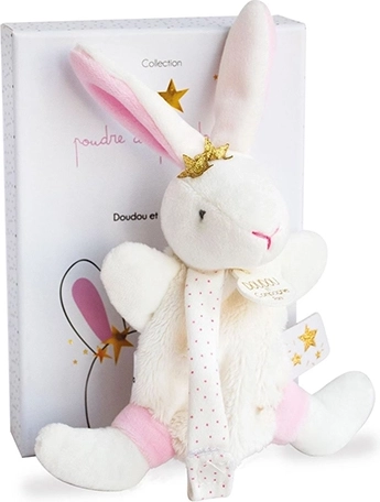 Doudou coffret cadeau - Lapin avec attache pour tétine
