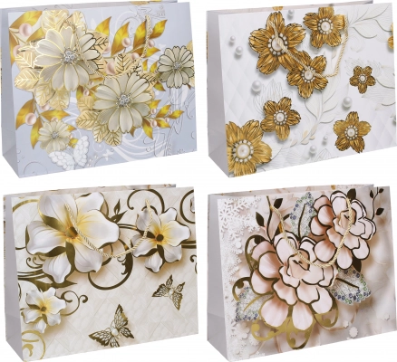 Sac cadeau en papier taille L 38 × 32 × 12 cm – motifs pour toute l’année