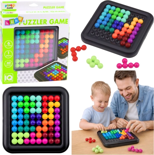 Jeu logique et casse-tête avec billes colorées