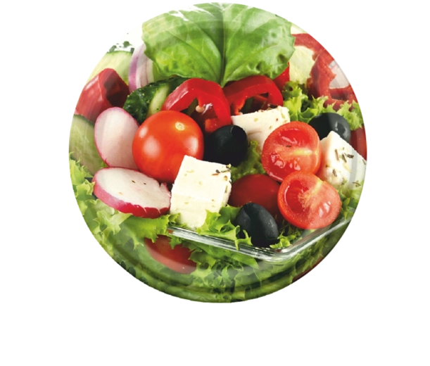 Lot de couvercles de mise en conserve 82 mm avec motif légumes, 10 pcs