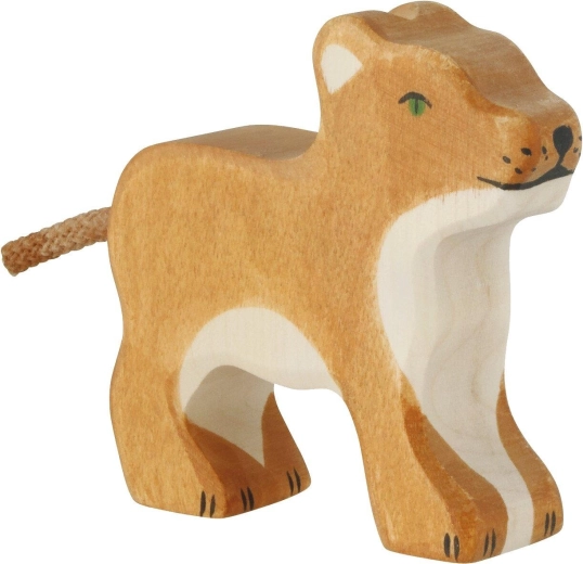Lion Holztiger petit, debout - 1 pièce