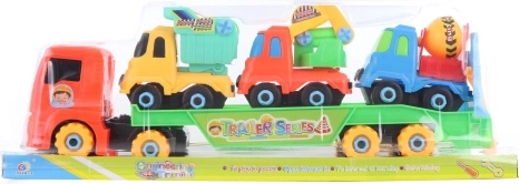 Camion à visser avec véhicules de construction