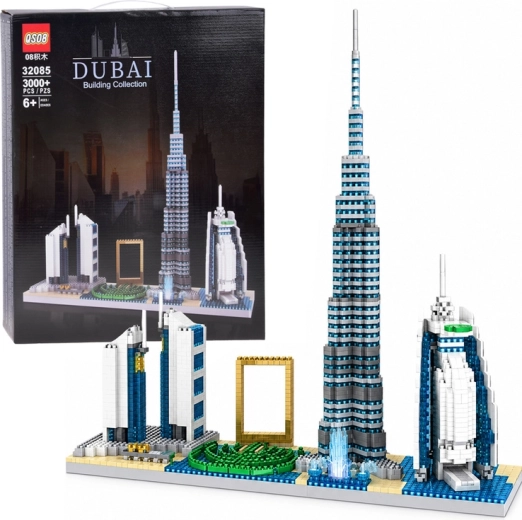 Maquette du panorama de Dubaï avec ses bâtiments célèbres, 3 000 pièces