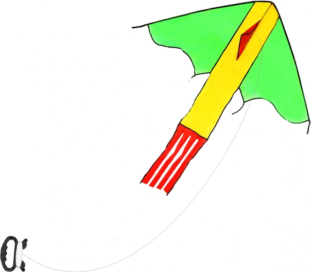Cerf-volant en nylon 118 × 98 cm avec poignée