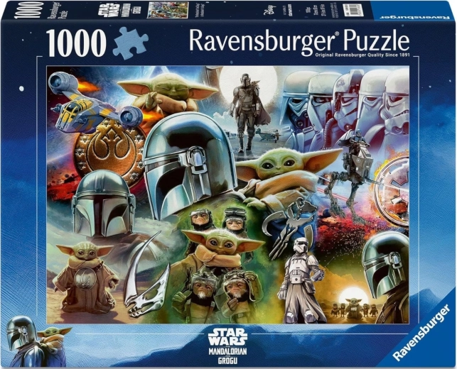 Puzzle Ravensburger Star Wars : Mandalorian et Grogu 1000 pièces