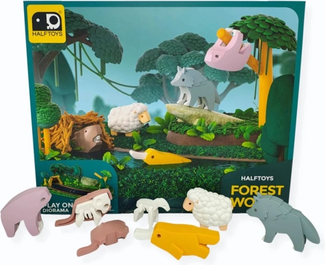 Figurines magnétiques Half Toys – monde de la forêt