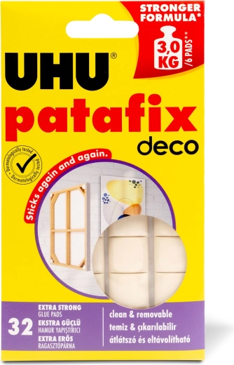 Patafix Homedeco pâte adhésive blanche, 32 pièces
