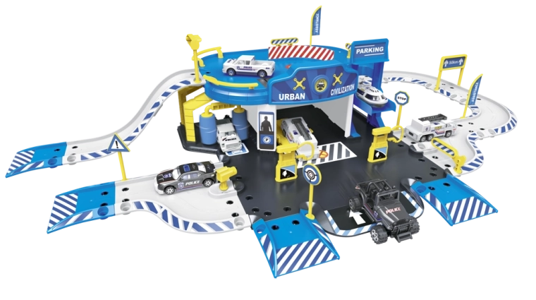 Gare de police avec garage