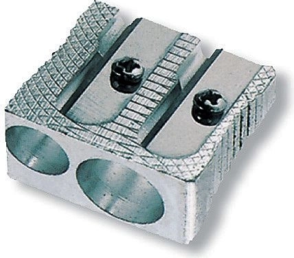 Taille-crayon M+R duo en métal argenté