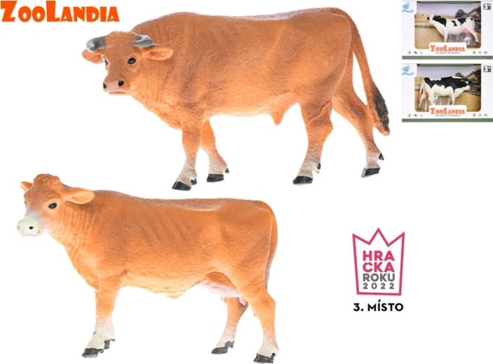 Zoolandia vache et taureau figurines en plastique 13–14 cm