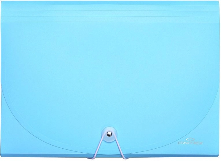 Chemise à élastique A4, 7 pochettes, bleu pastel