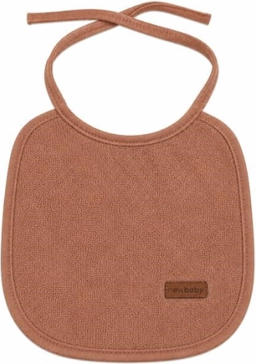 Bavoir enfant en éponge New Baby avec doublure PVC marron - 1 pièce