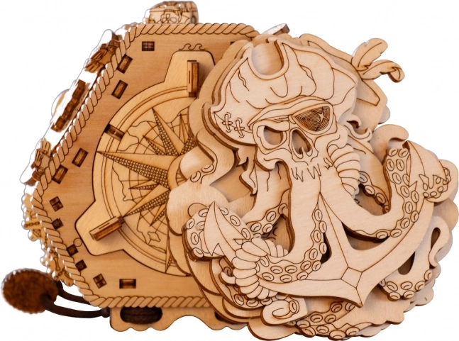 Casse-tête en bois Boussole de Barbe Noire