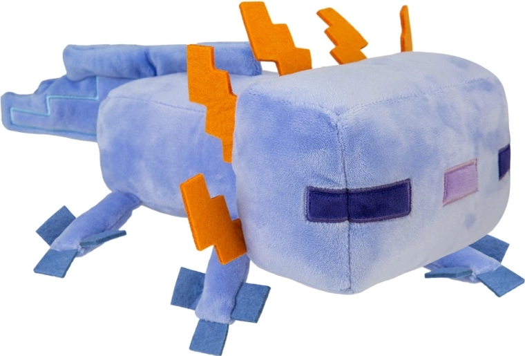 Axolotl en peluche Minecraft bleu 28 cm