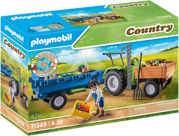 Tracteur avec remorque PLAYMOBIL