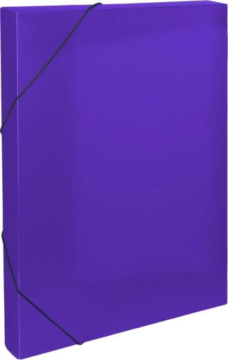 Boîte d’archivage en plastique avec élastique A4, violet
