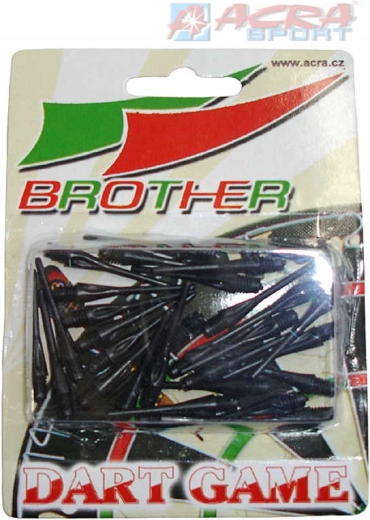 Acra pointes plastiques de rechange pour fléchettes Brother, lot de 30 pcs