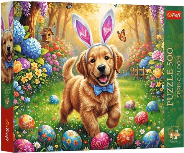 Puzzle Trefl Premium Plus Spring Bloom : Chien de Pâques – 500 pièces