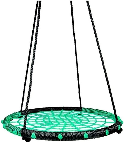 Cerceau à bascule avec assise en corde 80 cm – Vert