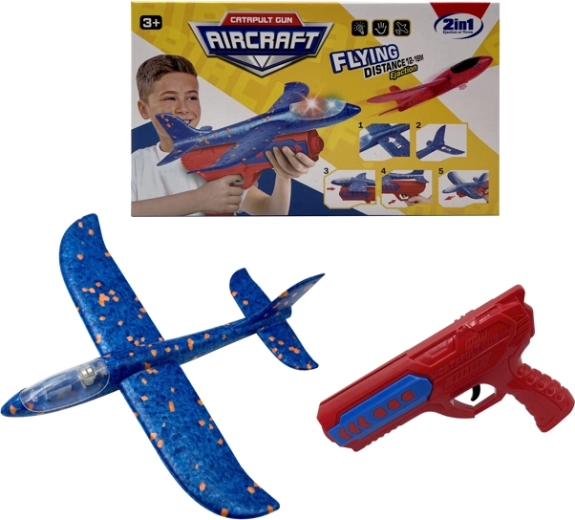 Avion en mousse SPORTO à lancer avec lumière