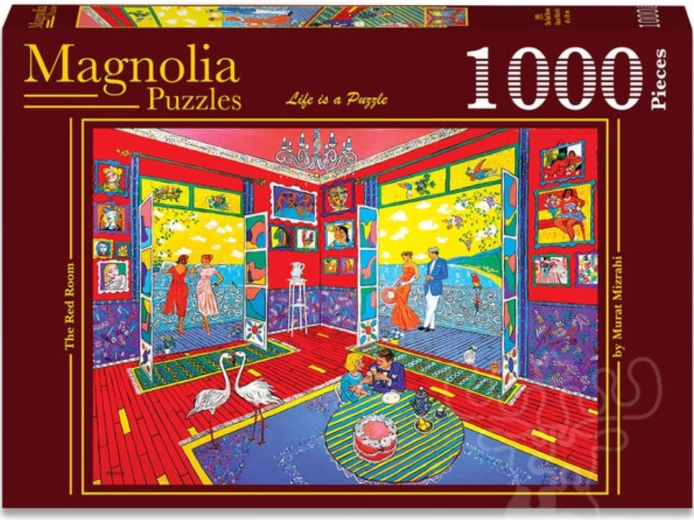 Puzzle Magnolia Chambre rouge 1000 pièces