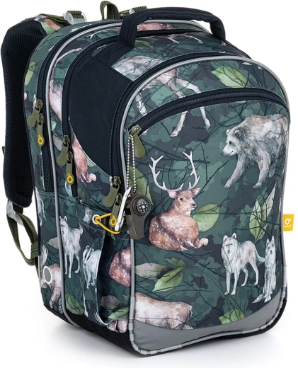 Sac à dos scolaire Topgal COCO avec animaux de la forêt