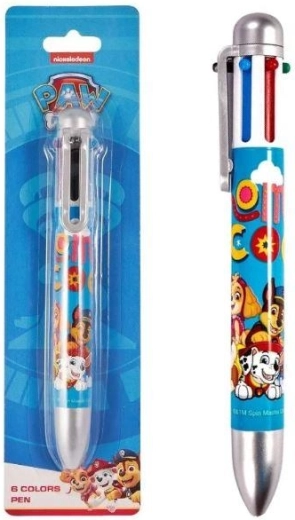 Stylo multicolore Pat' Patrouille 6 couleurs - 1 pièce