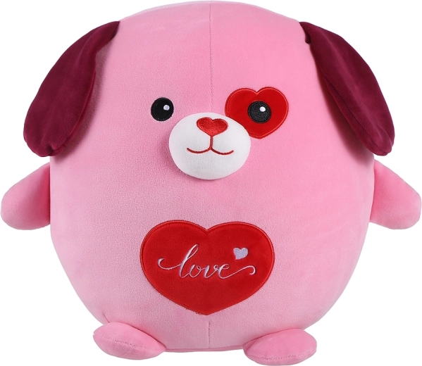 Chien en peluche Láskăček rose 20 cm