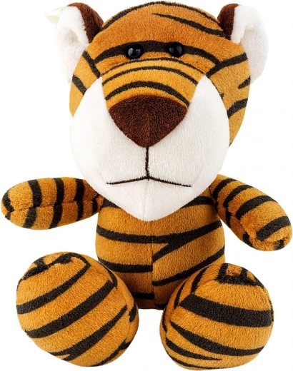 Tigre en peluche avec ventouse, marron, 23 × 12 cm