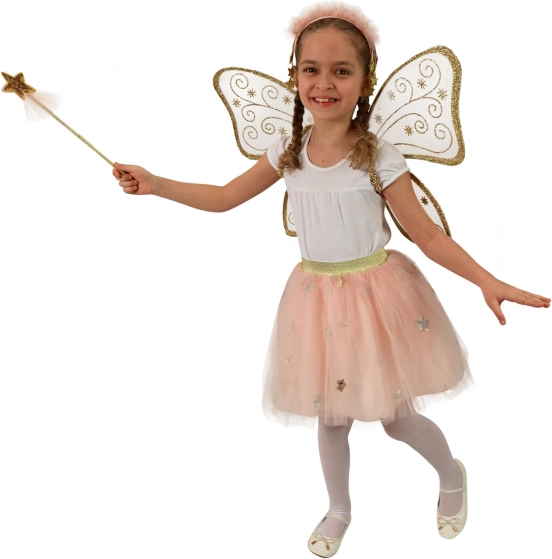 Costume fée pour enfants avec jupe tutu rose