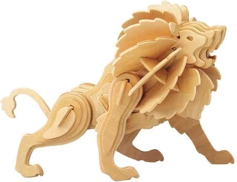 Puzzle 3D en bois Lion