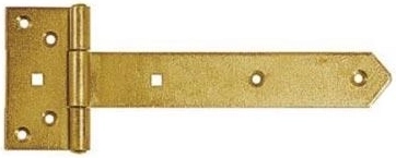 Charnière de portail 500 × 65 × 110 × 40 × 4 mm, acier zingué jaune