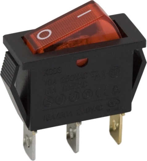Interrupteur à bascule avec éclairage LED rouge